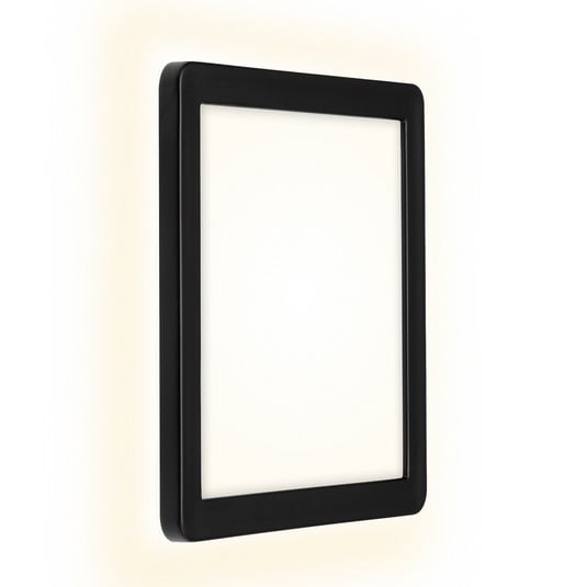 LED-Panel Frankfurt, eckig, 19x19cm, IP44, schwarz