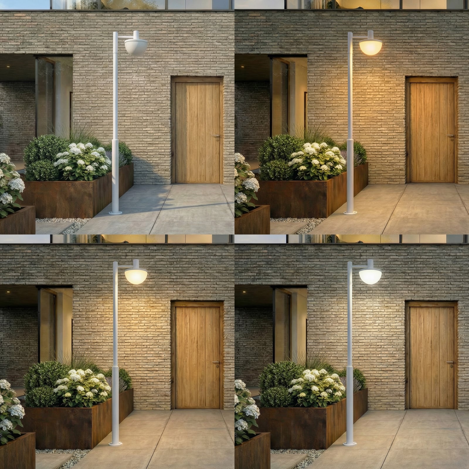 Toras LED-utelampe, CCT, dimbar, lysegrå, med 1 lyskilde - Lucande