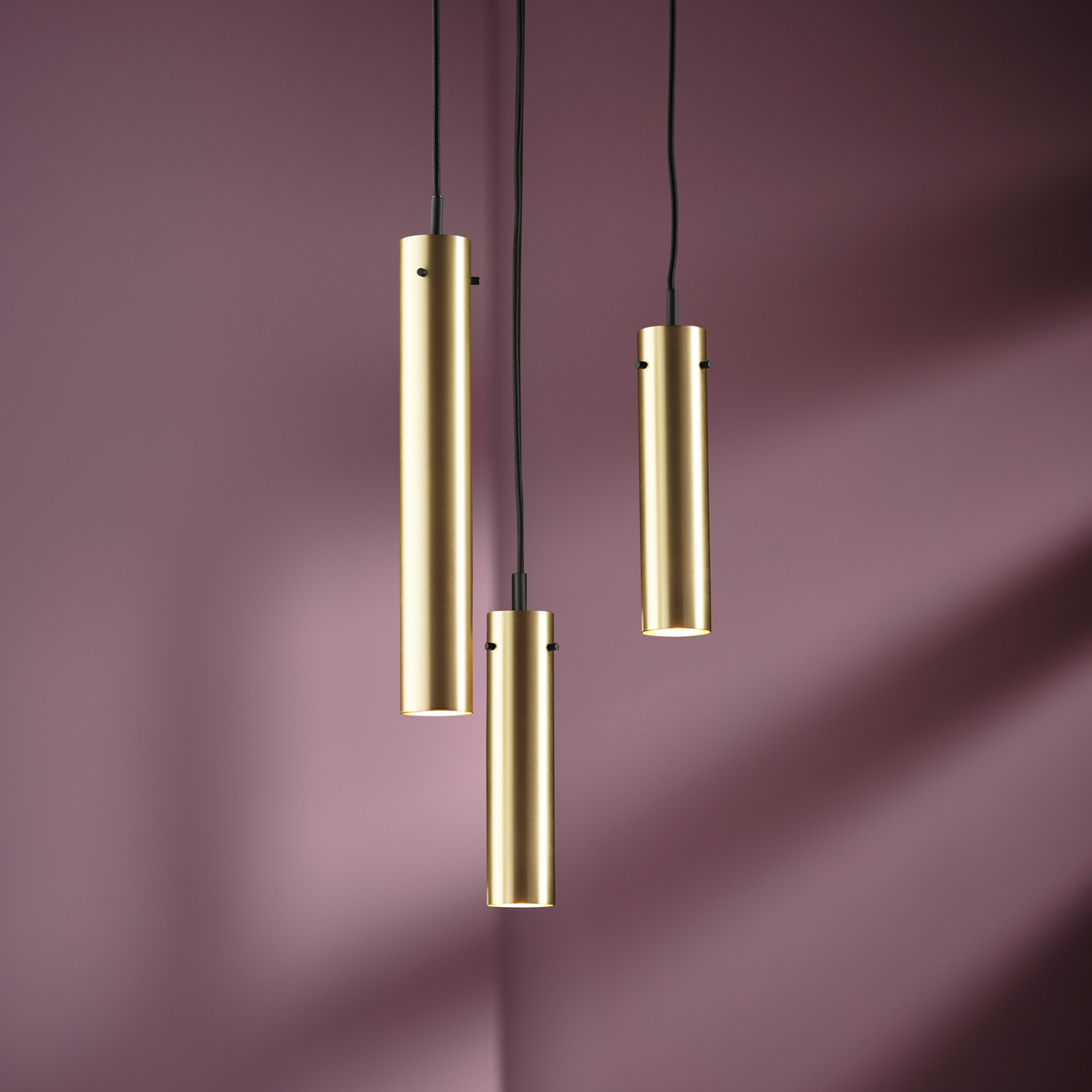 FRANDSEN pendant light FM2014, polished brass, height 36 cm