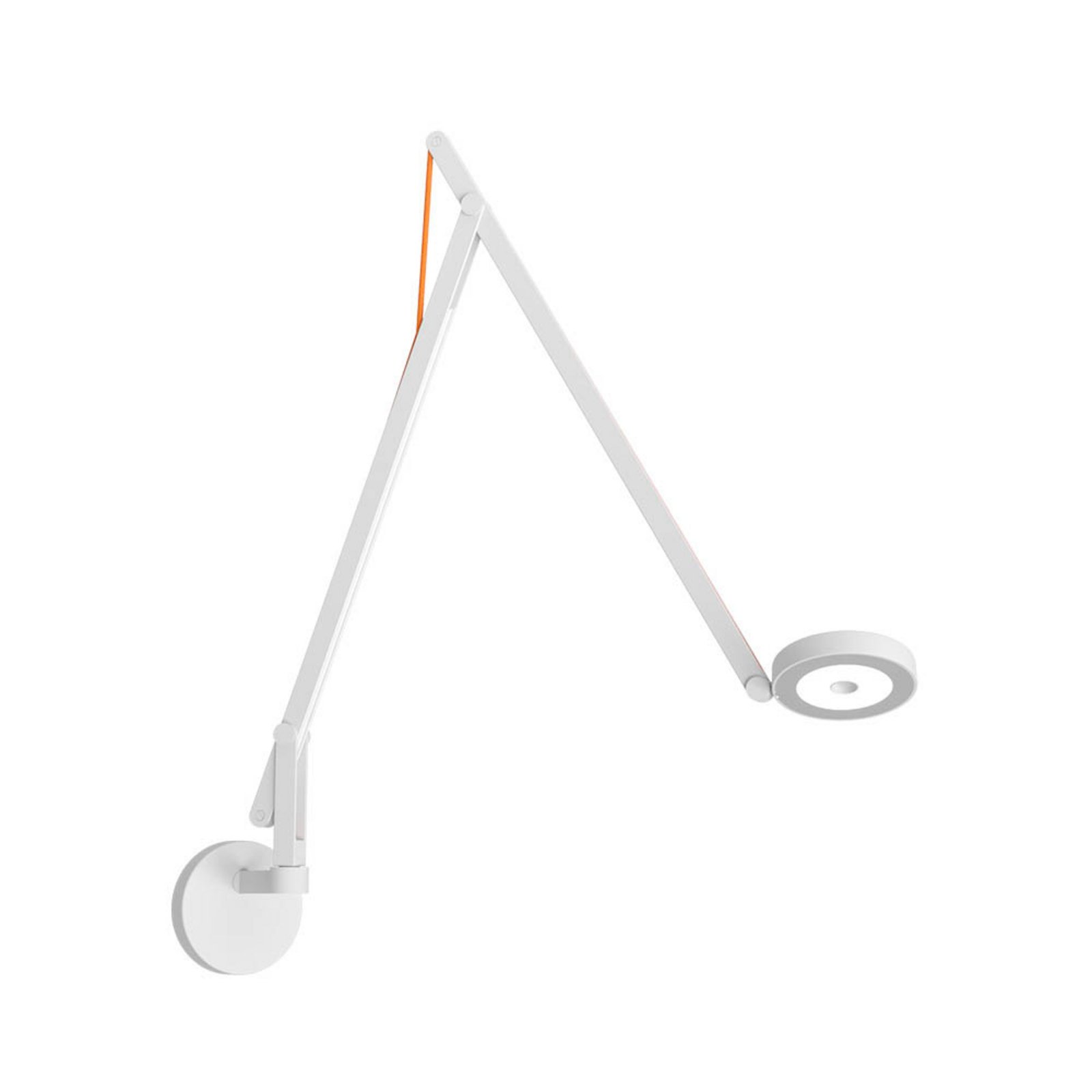 String W2 Wall Lamp w/Hole DTW Matte White/Orange - Rotaliana