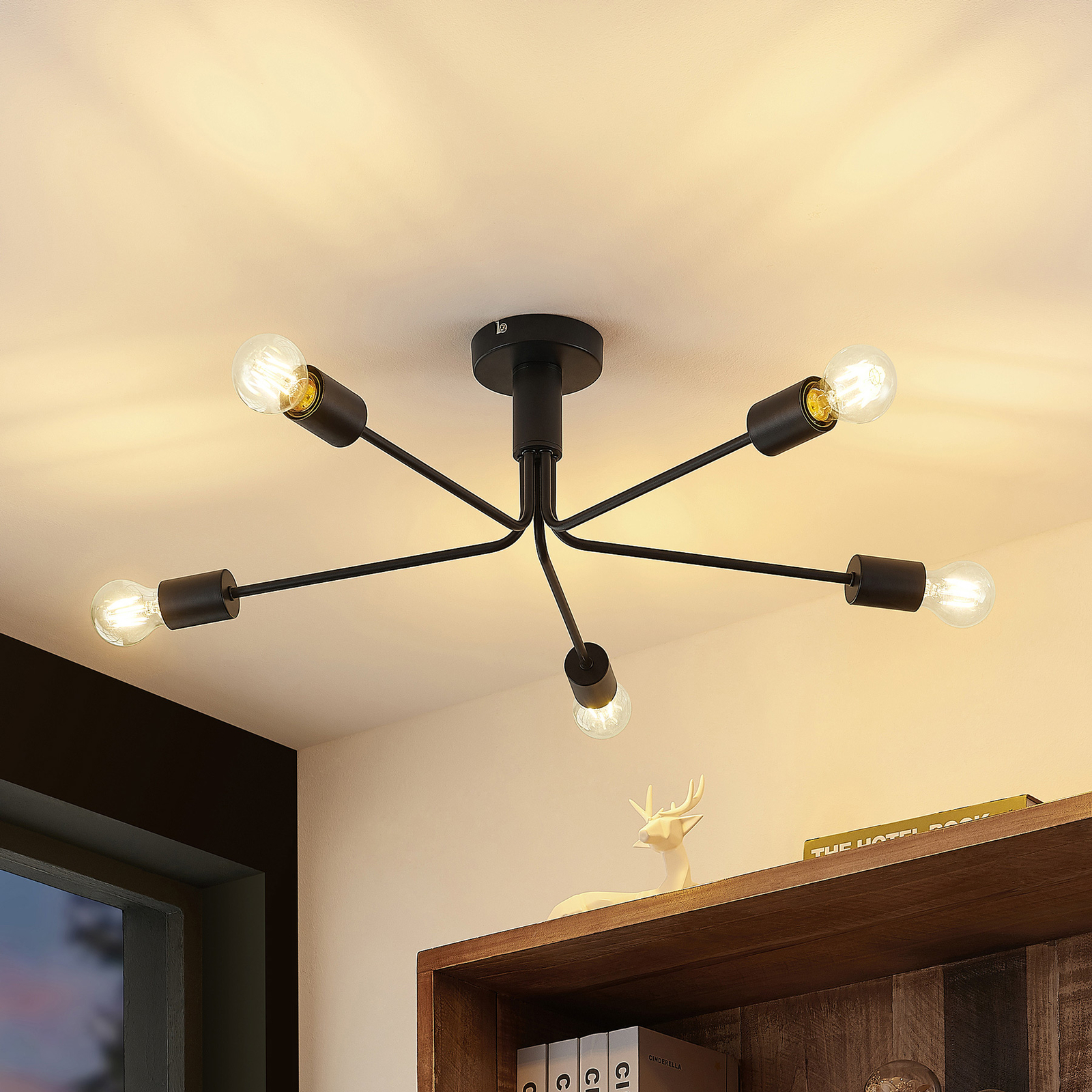 Lindby Imonis ceiling light, 5-bulb