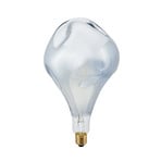 Żarówka LED Giant Drop E27 6W 918 ściemniana srebrno-metaliczna.