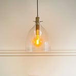 Dyberg Larsen függő lámpa Bistro, Ø 30 cm, átlátszó, üveg