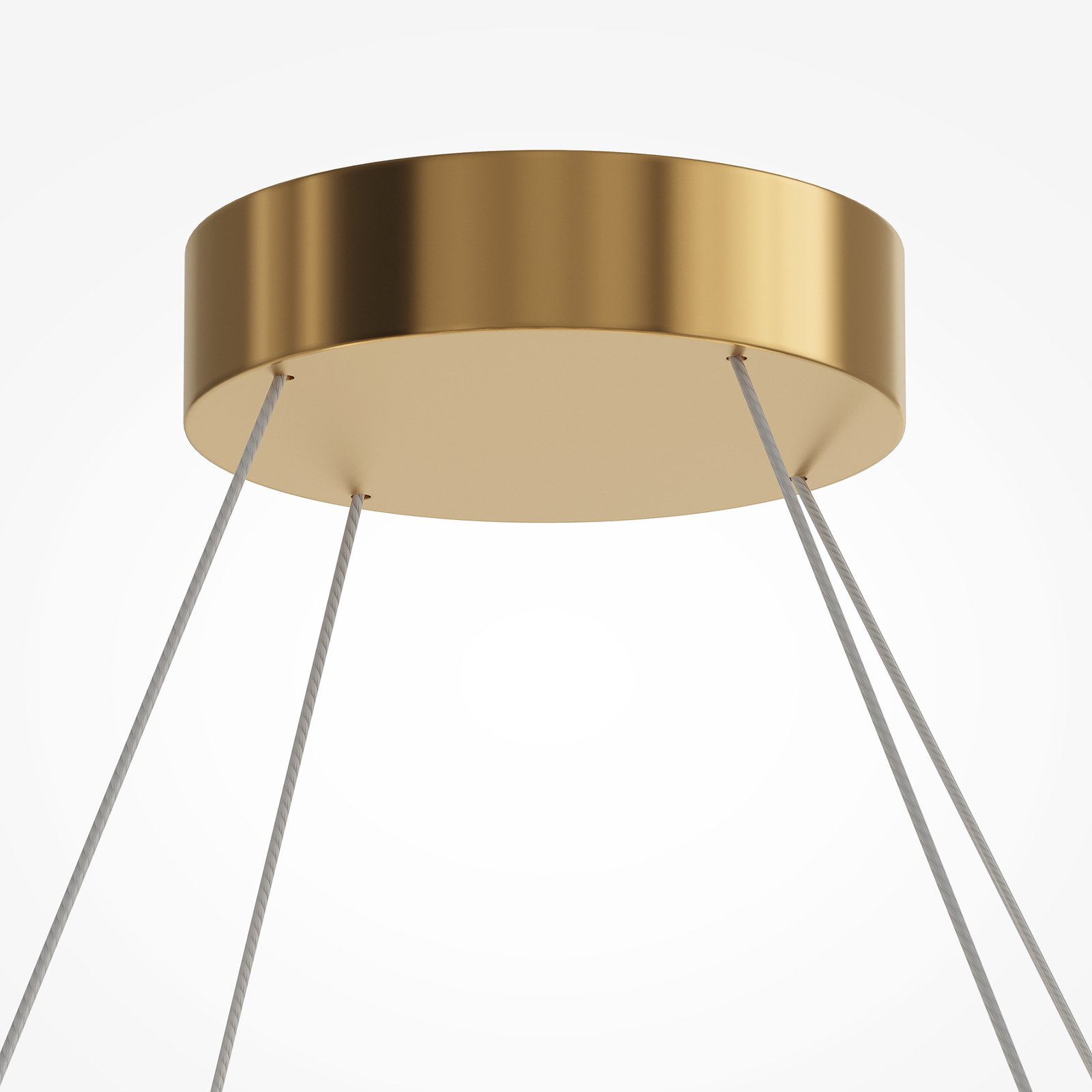 Maytoni LED pendant light Amulet, Ø 80 cm, clear / gold, glass