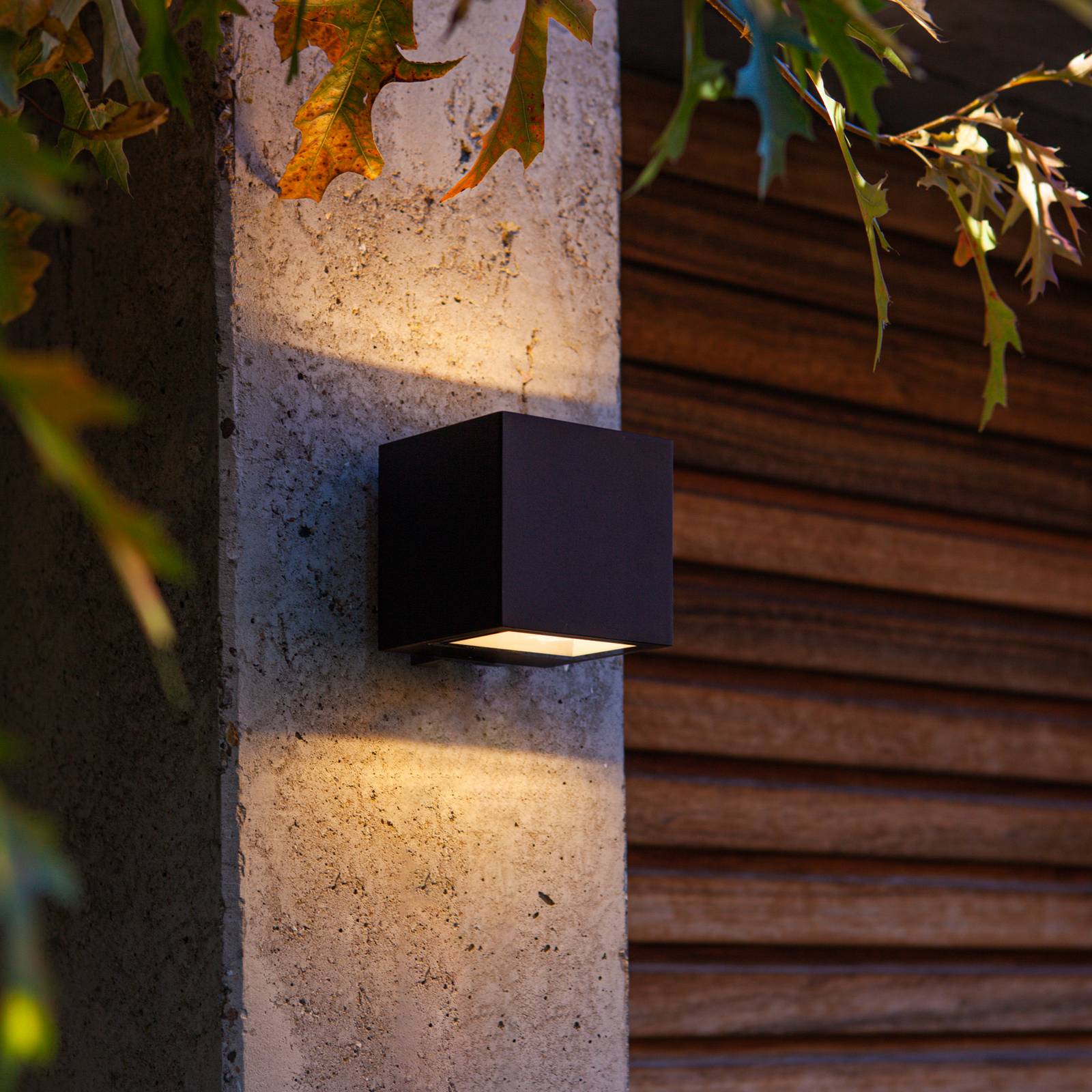 Kinkiet zewnętrzny LED Gemini czarny matowy 8,8cm