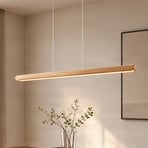 Lucande Callahan LED lógó világítás, világos fa, hossza 115 cm