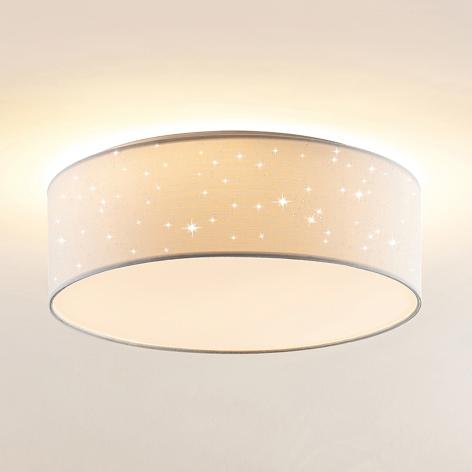 Lindby Ellamina LED-Deckenleuchte, 40 cm, weiß