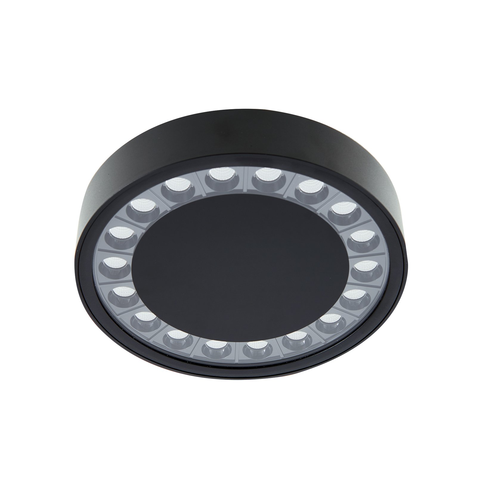 Lucande LED kültéri mennyezeti lámpa Roran, fekete, Ø 18 cm, IP65