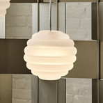 Candeeiro suspenso LED Tom Dixon Press Sphere Mini fosco Ø 15 cm