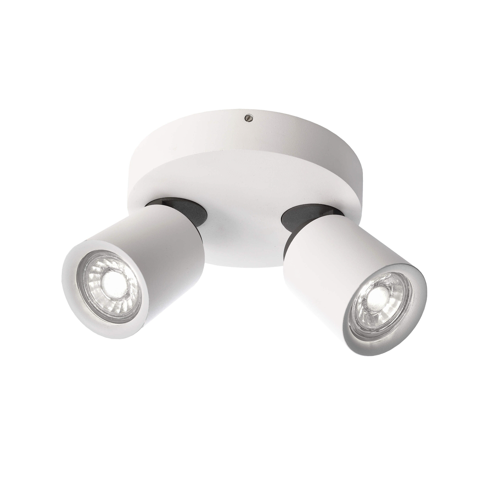 Librae Round II ceiling light, 2-bulb white
