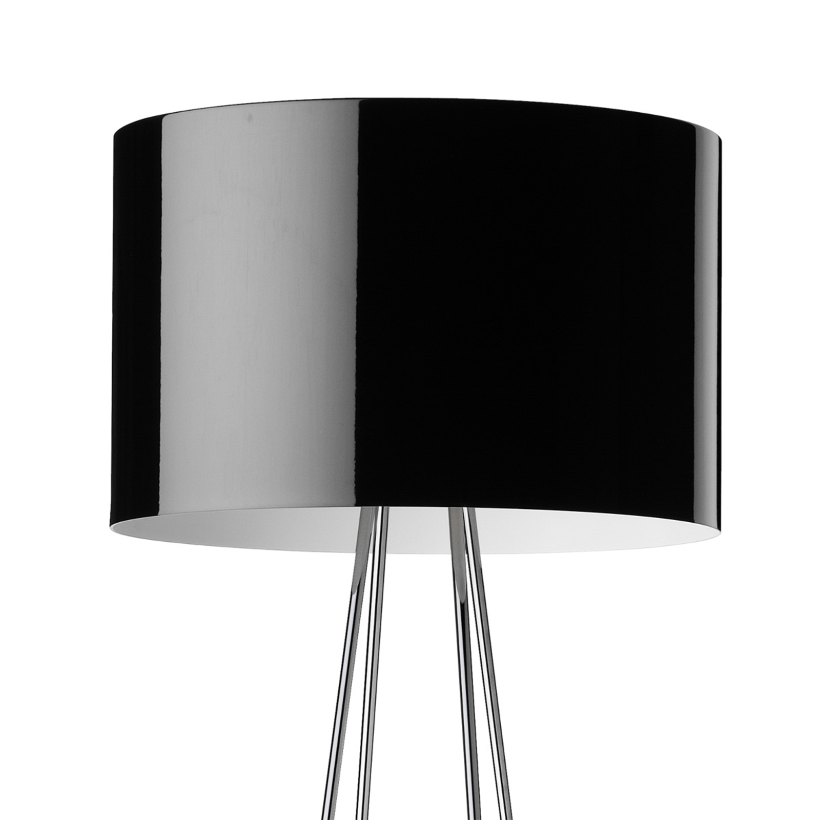 FLOS Ray F2 lampa stojąca czarny klosz, ściemniacz