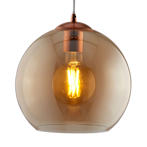 Hängeleuchte Balls, Glaskugel bernstein 35cm