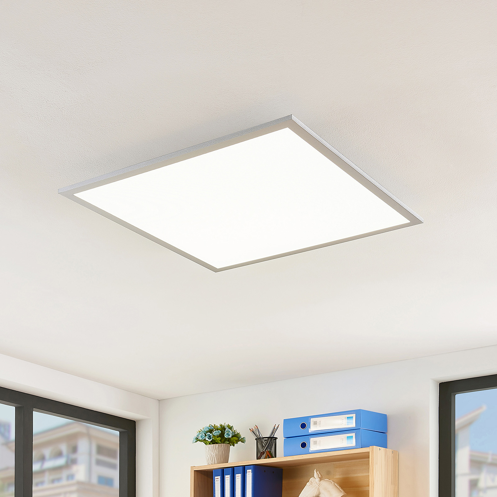 Arcchio Gelora LED panel, CCT, 62 x cm, for Kitchen, plastic, aluminium, 36 W, energy efficiency: A+, L: 62 cm, W: 62 cm, H: 5.2 cm