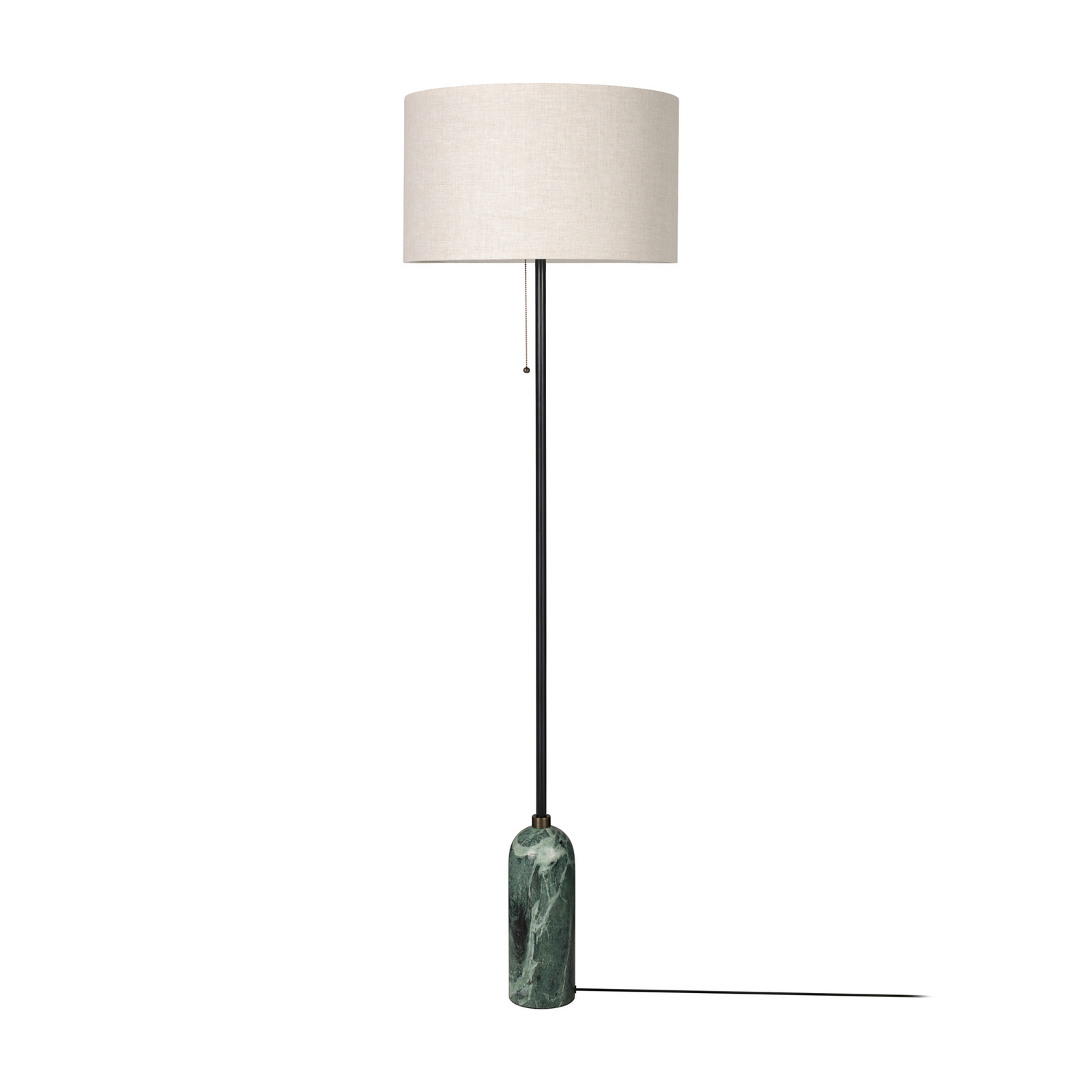 Gravity UK floor lamp, cream canvas, green marble, height 168 cm - Gubi Gravity UK floor lamp, cream canvas, green marble, height 168 cm - Gubi