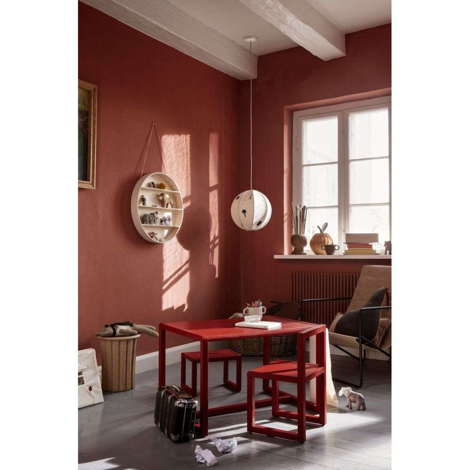 Little Architect Table Poppy Red - ferm LIVING