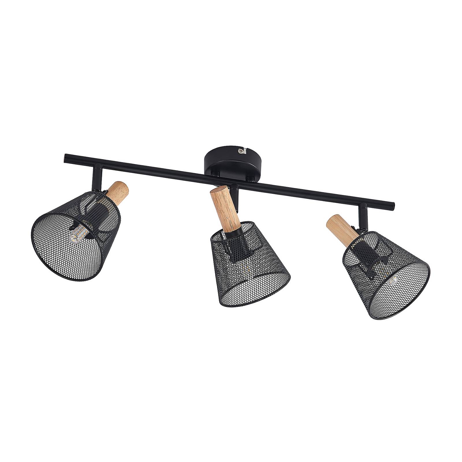 Lindby Layne spot pour plafond 3 lampes allongé