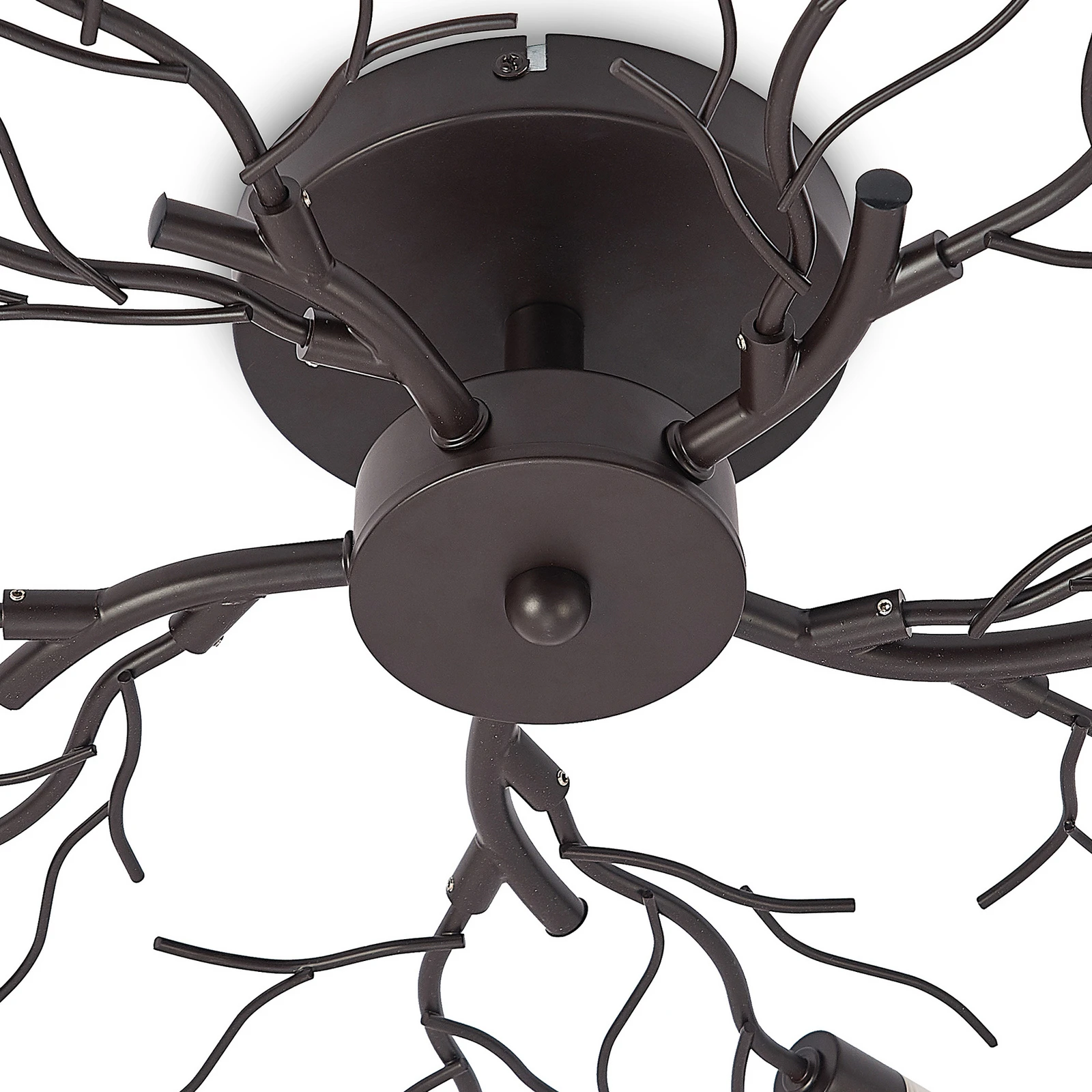 Lindby plafonnier Bigna, Ø 68 cm, 10 lampes, verre, métal