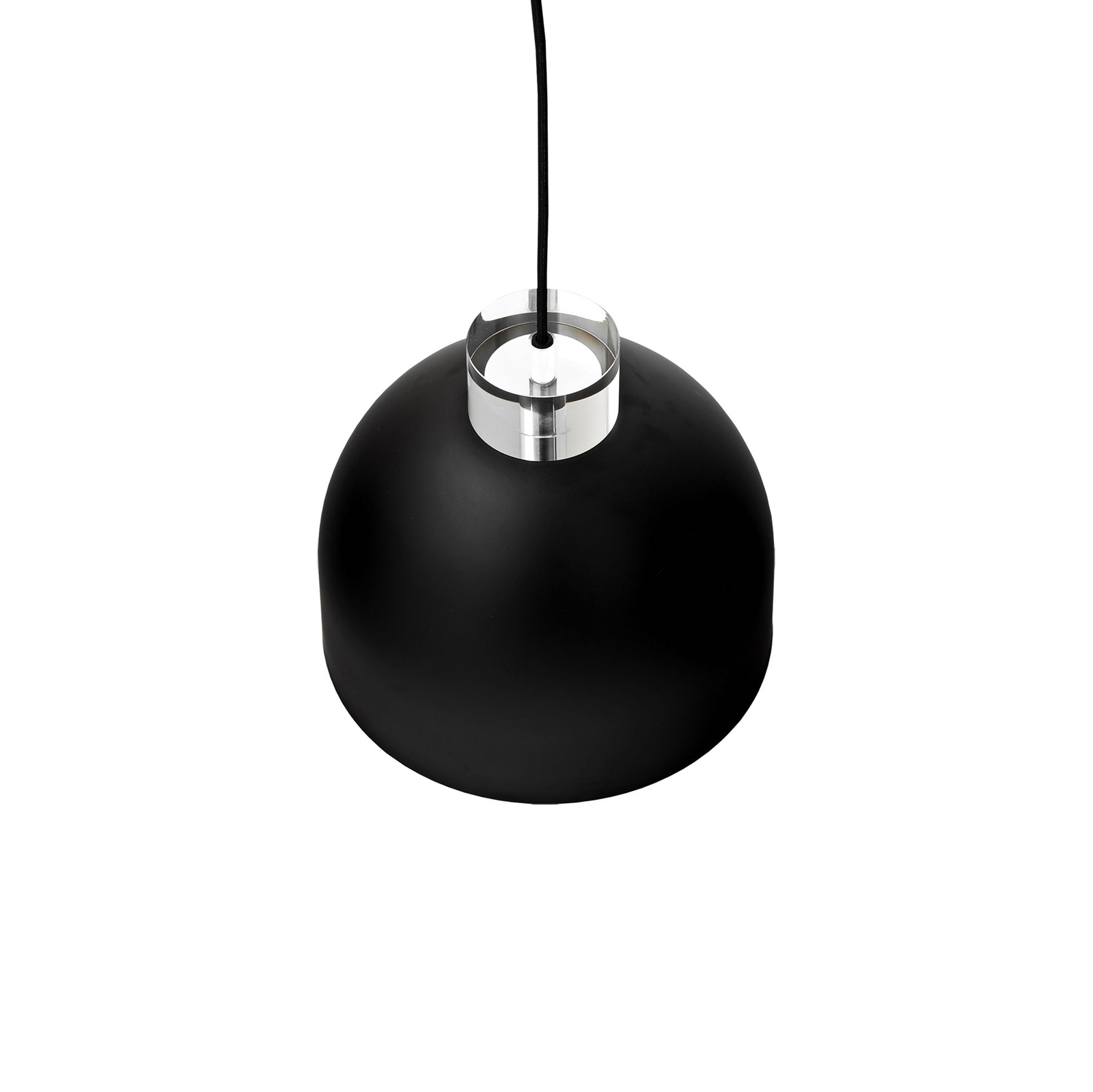Lampada a sospensione AYTM Luceo, rotonda, nera, Ø 28 cm