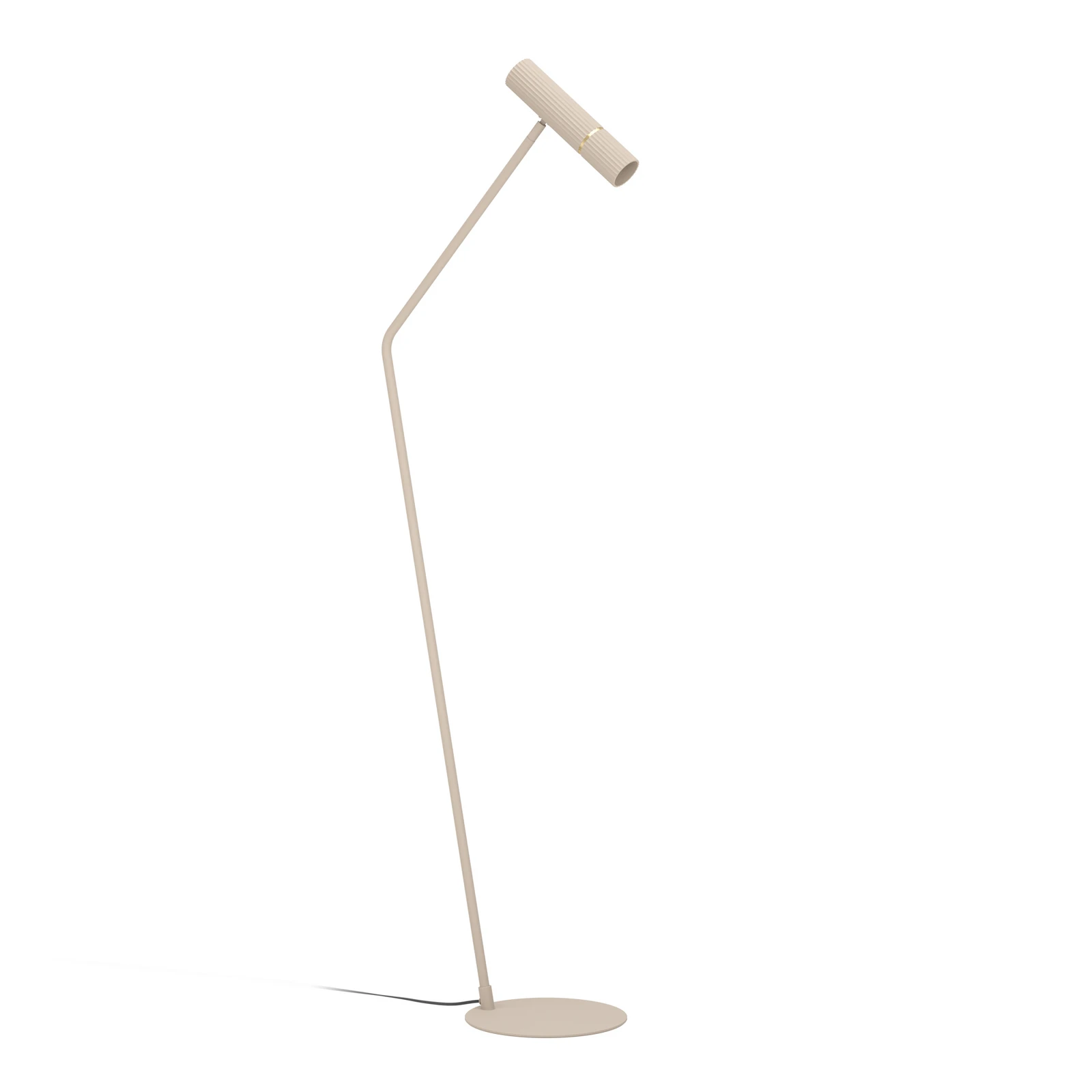 Stojacia lampa Caminia, výška 158,5 cm, piesková farba, oceľ