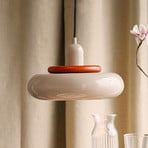 Dyberg Larsen riputatav lamp Planet Mini, beež, Ø 27 cm, metall