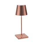 Zafferano Poldina mini rechargeable lamp inside copper