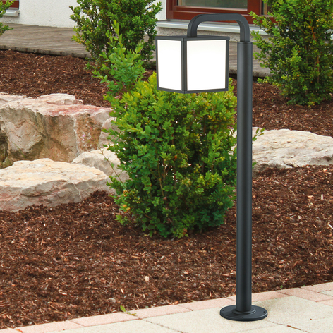 Borne lumineuse LED Cubango avec abat-jour cube