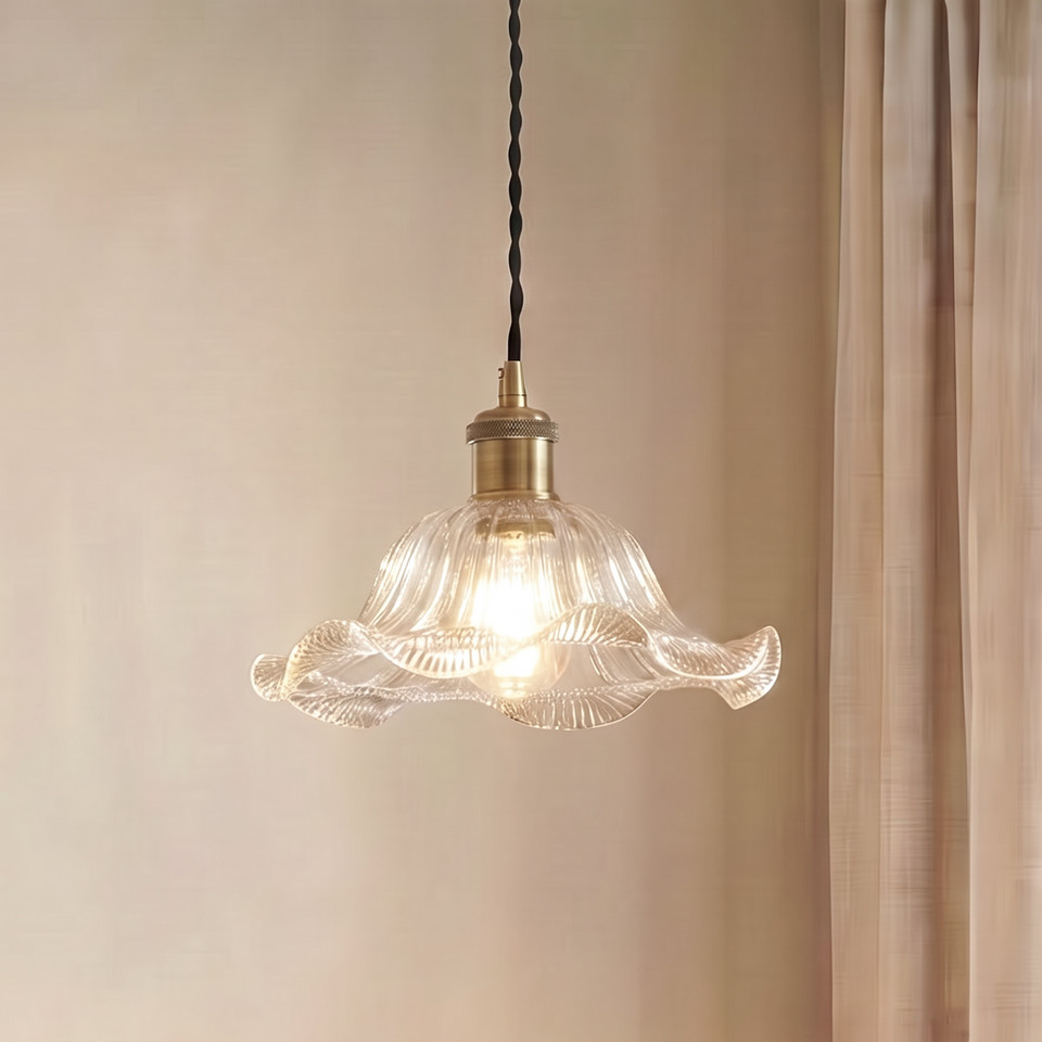 Lindby Ludowika pendellampa, transparent från Lindby