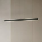 Lucande Arvon LED hanging light, black, 116 cm, dimmable, CCT