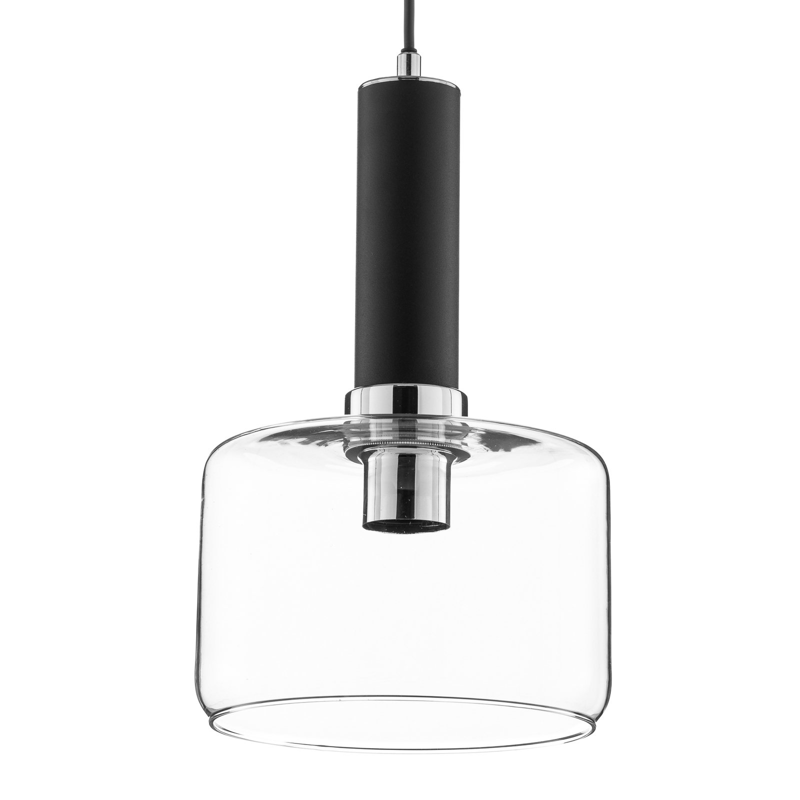Hanglamp Viva, helder/zwart/chroom, 1-lamp