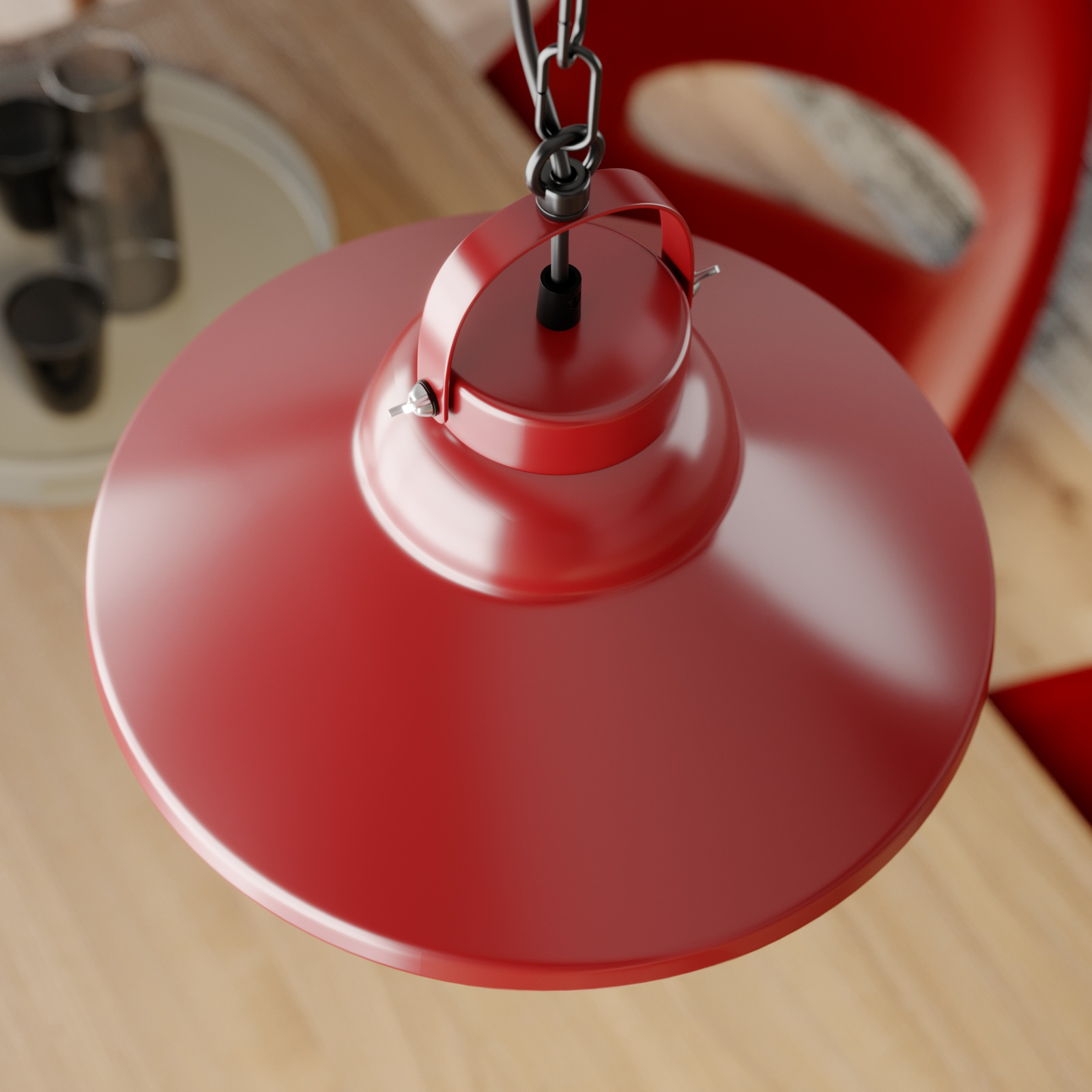 Hanglamp iron, rood