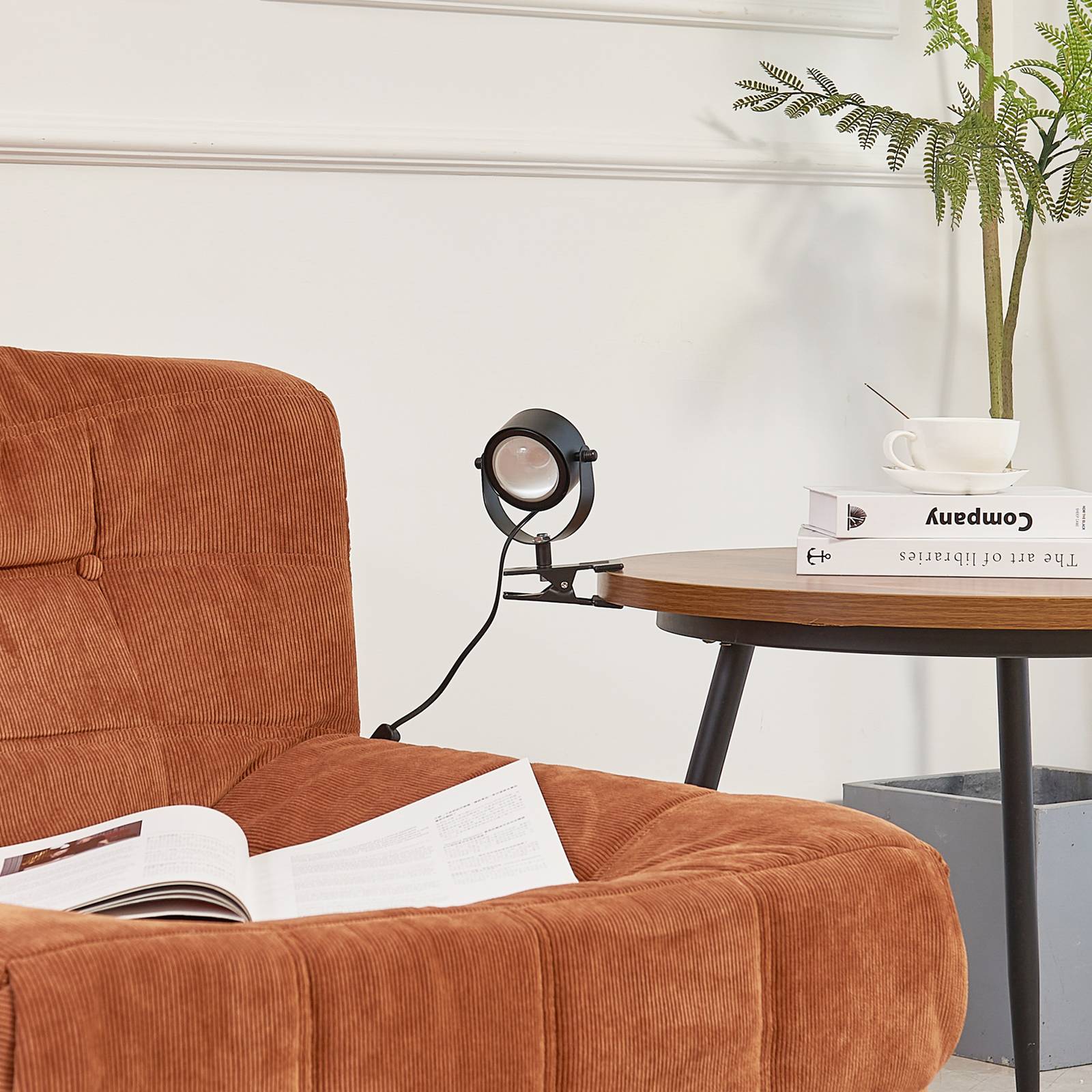 Lindby Klemmleuchte Jyla, schwarz matt, GX53 günstig online kaufen