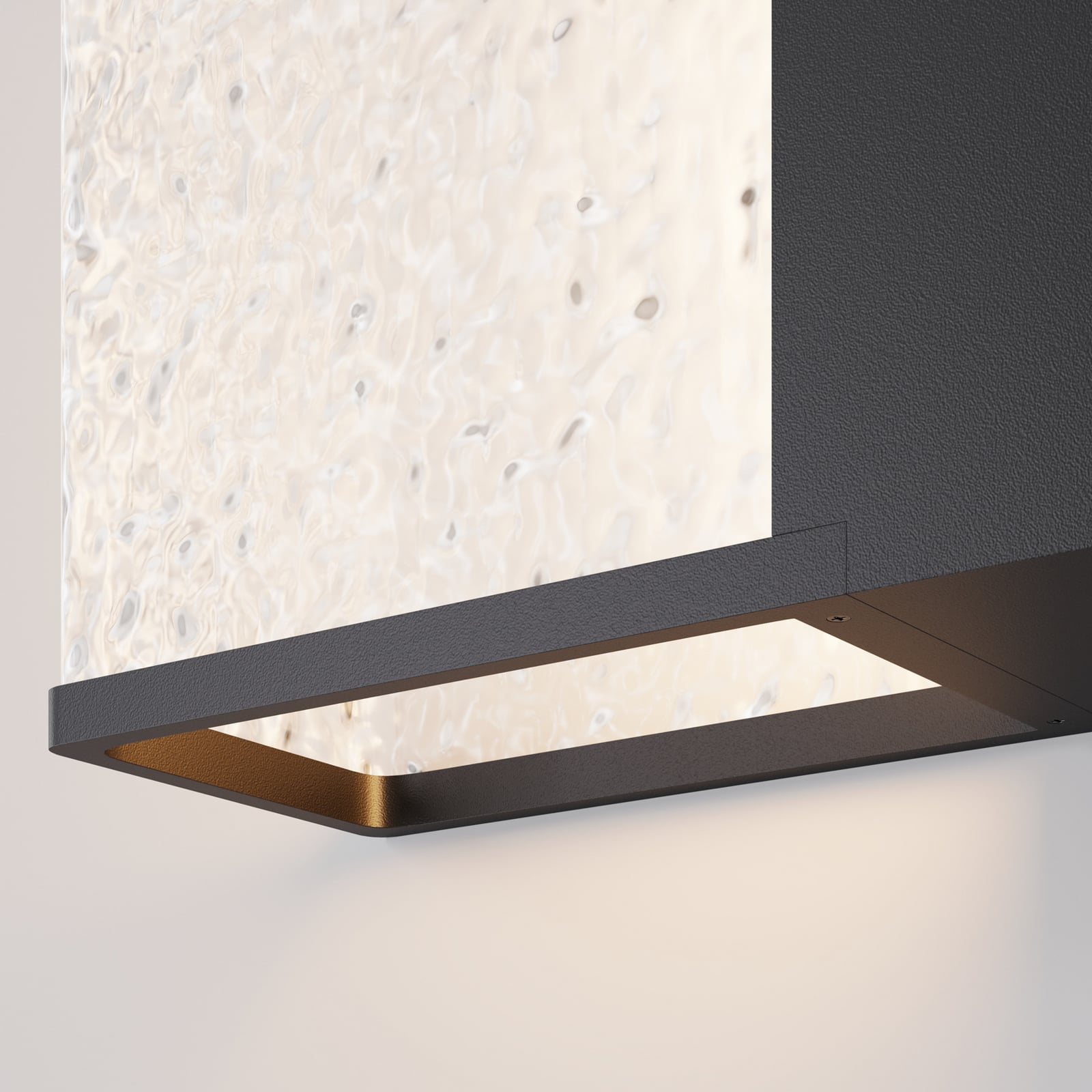 Buitenwandlamp Floeva, zwart, breedte 37 cm, IP65, E27 Buitenwandlamp Floeva, zwart, breedte 37 cm, IP65, E27