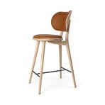 Tabouret de bar, marron, chêne mat/cuir, hauteur 99,7 cm - Mater