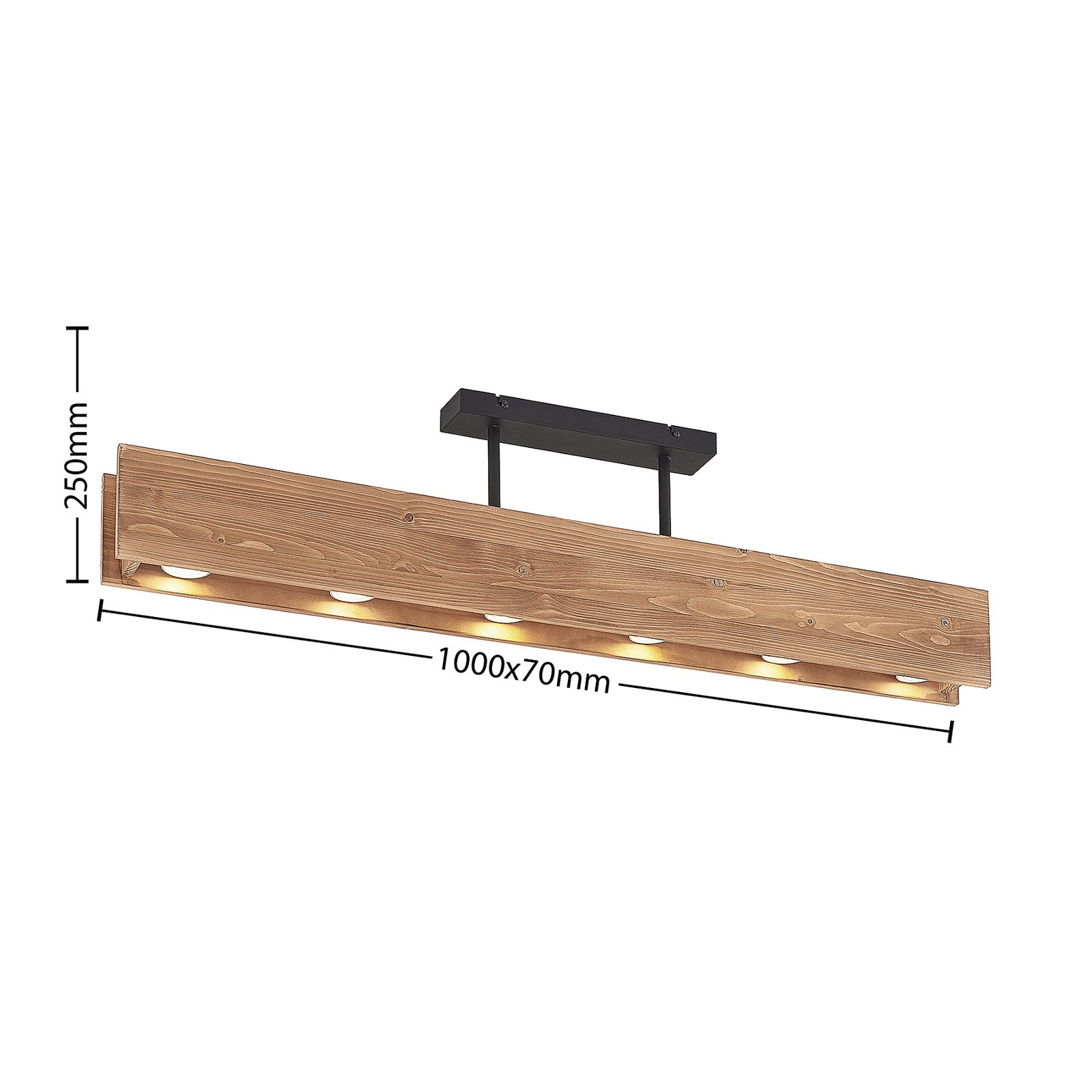 Malwin 6 Ceiling Lamp GU10 Wood - Lindby