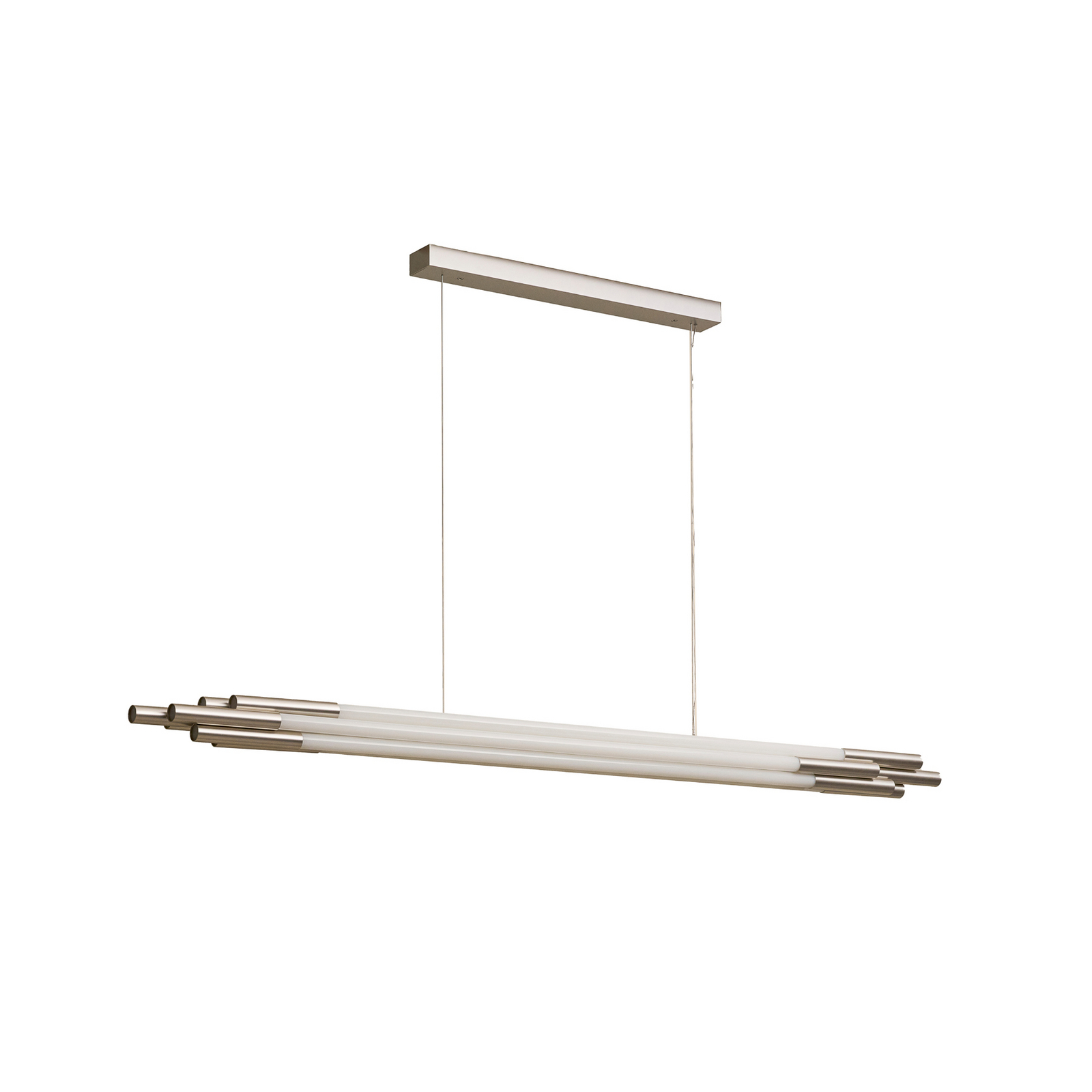 Lampada LED a sospensione ORG, lunghezza 160 cm, color nichel - DCW