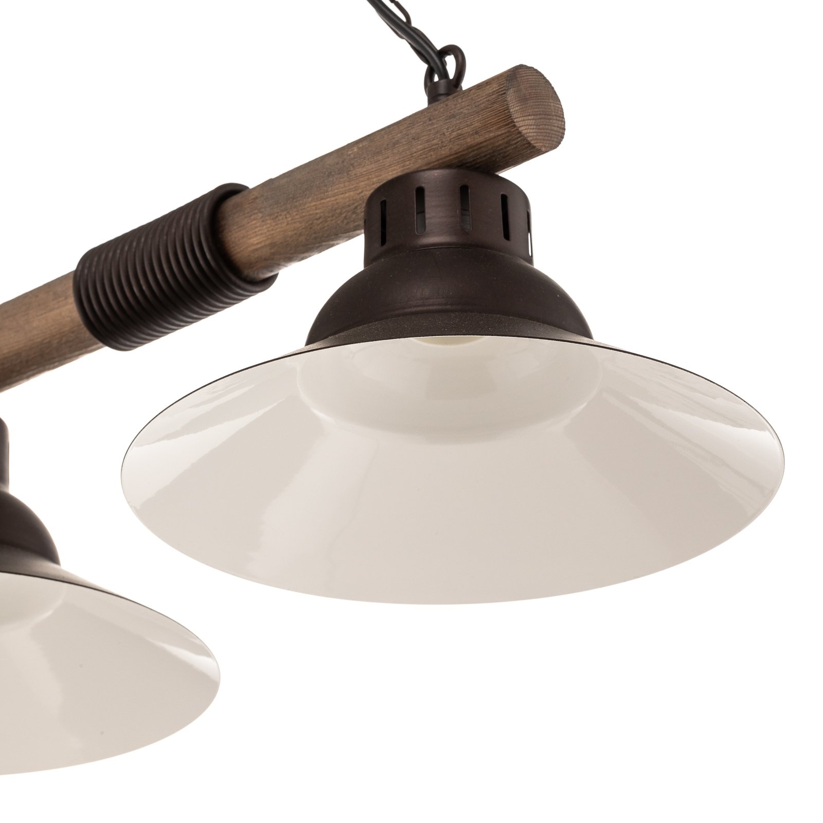 West pendant light with copper shades, 3-bulb
