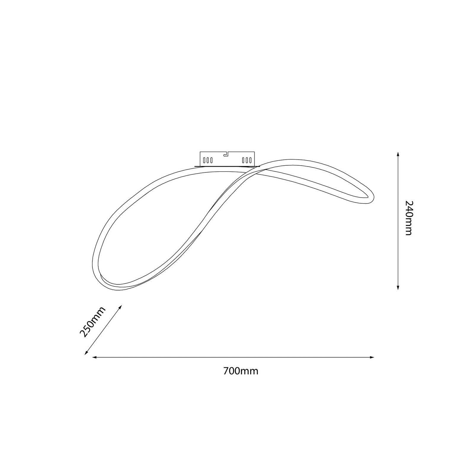 Lampa sufitowa LED Infinity, metal, czarna, 4000 K