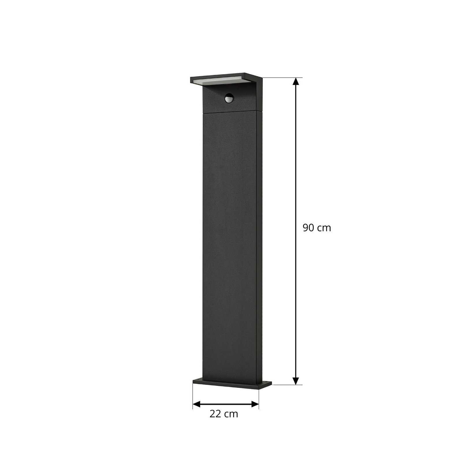 Arcchio LED-Wegeleuchte Iberion, 90 cm, anthrazit, Sensor