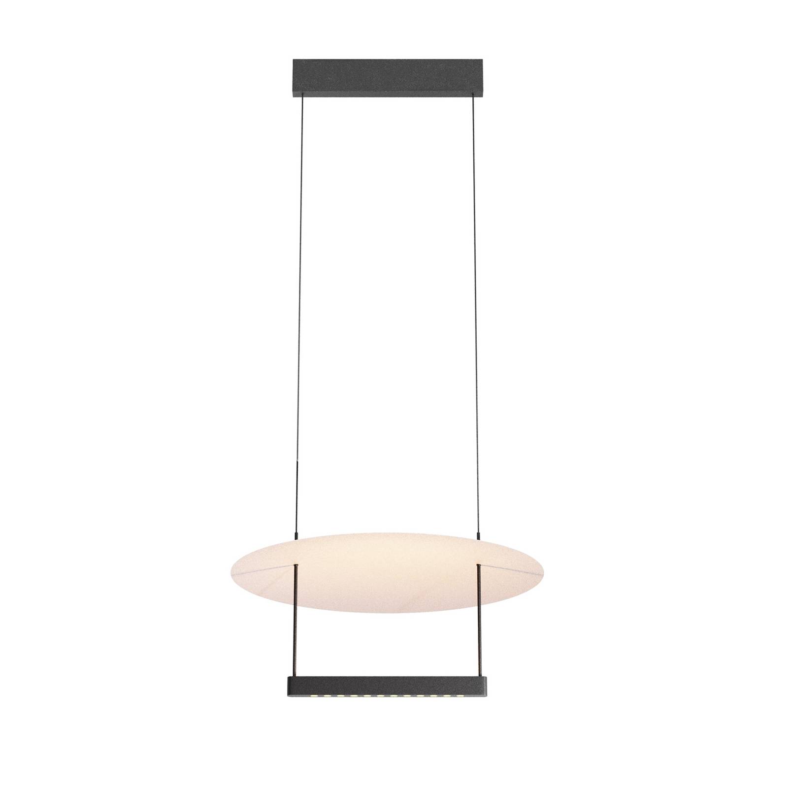 Maytoni LED-Hängelampe Ambience, Ø42cm, Metall, schwarz/weiß