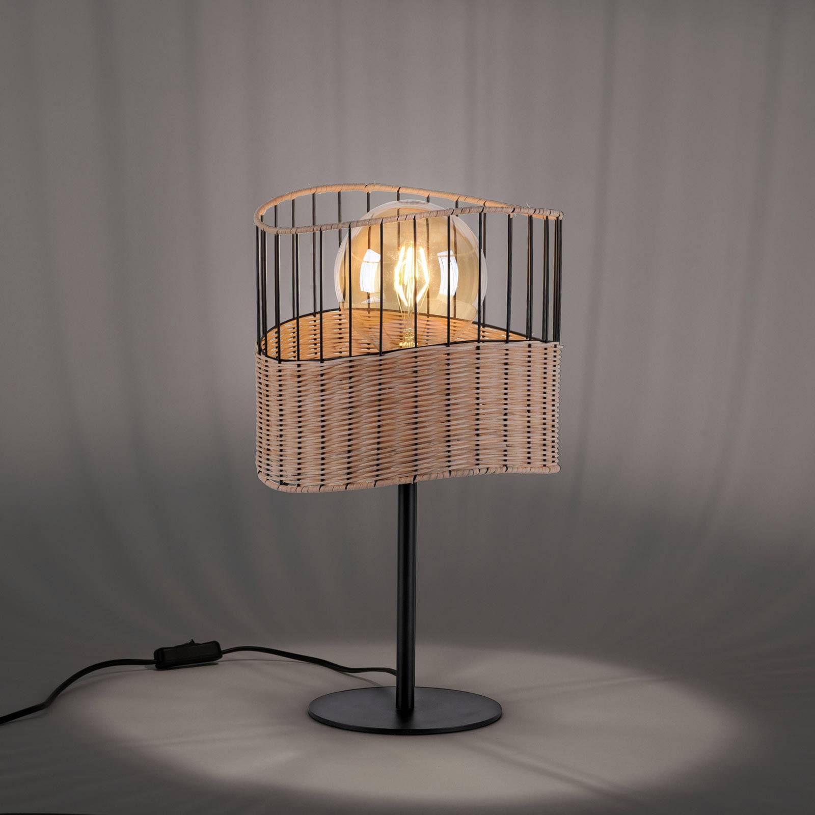 Фото - Настільна лампа JUST LIGHT. Lampa stołowa Reed z drewna i metalu 