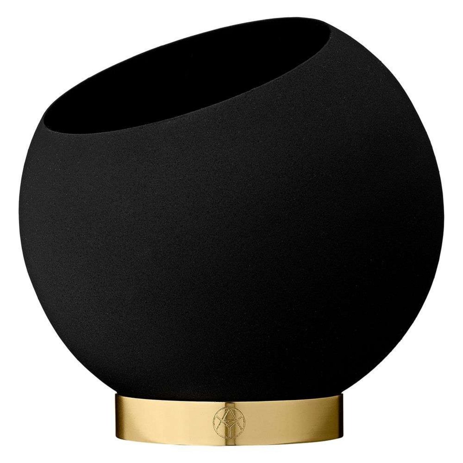 Globe Plant Pot Ø17xH15,4 Black/Gold - AYTM