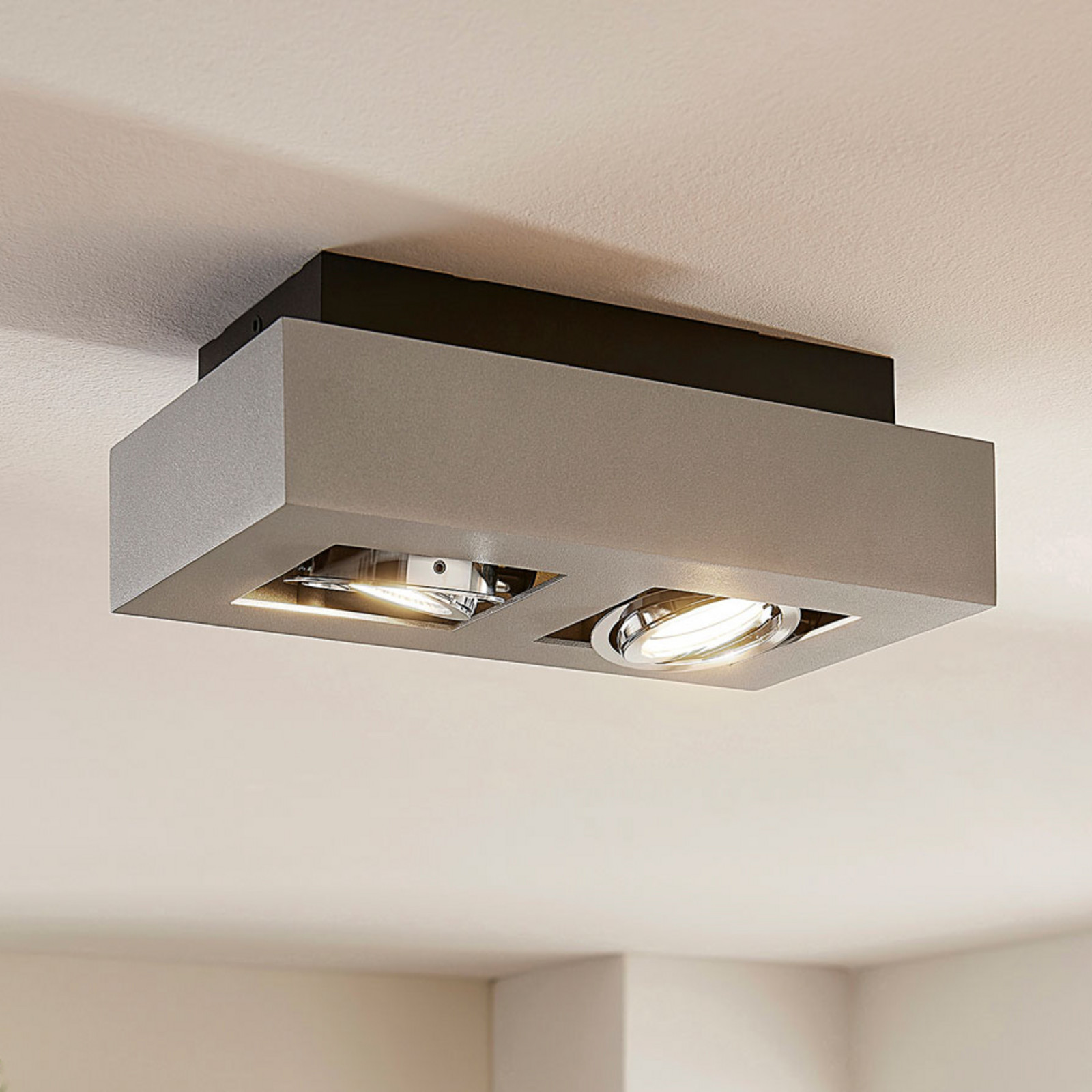 Spot Arcchio Vince 25 cm 2 becuri argintiu GU10 - Hol - modern - gri argintiu - Aluminiu