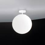 Sferis glass ceiling light, 30 cm, white