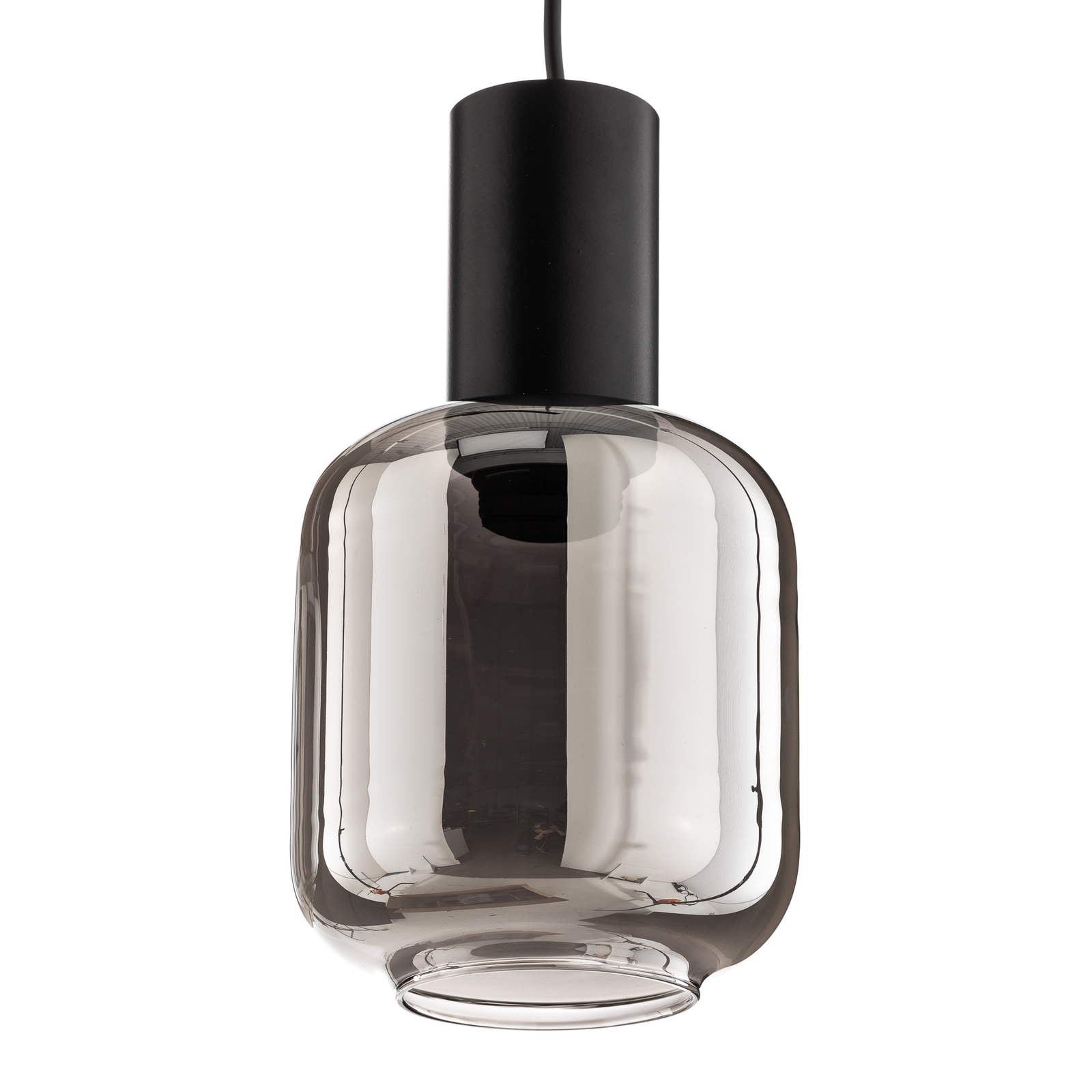 Suspension Smoke à verre fumé, 5 lampes Luminaire.fr