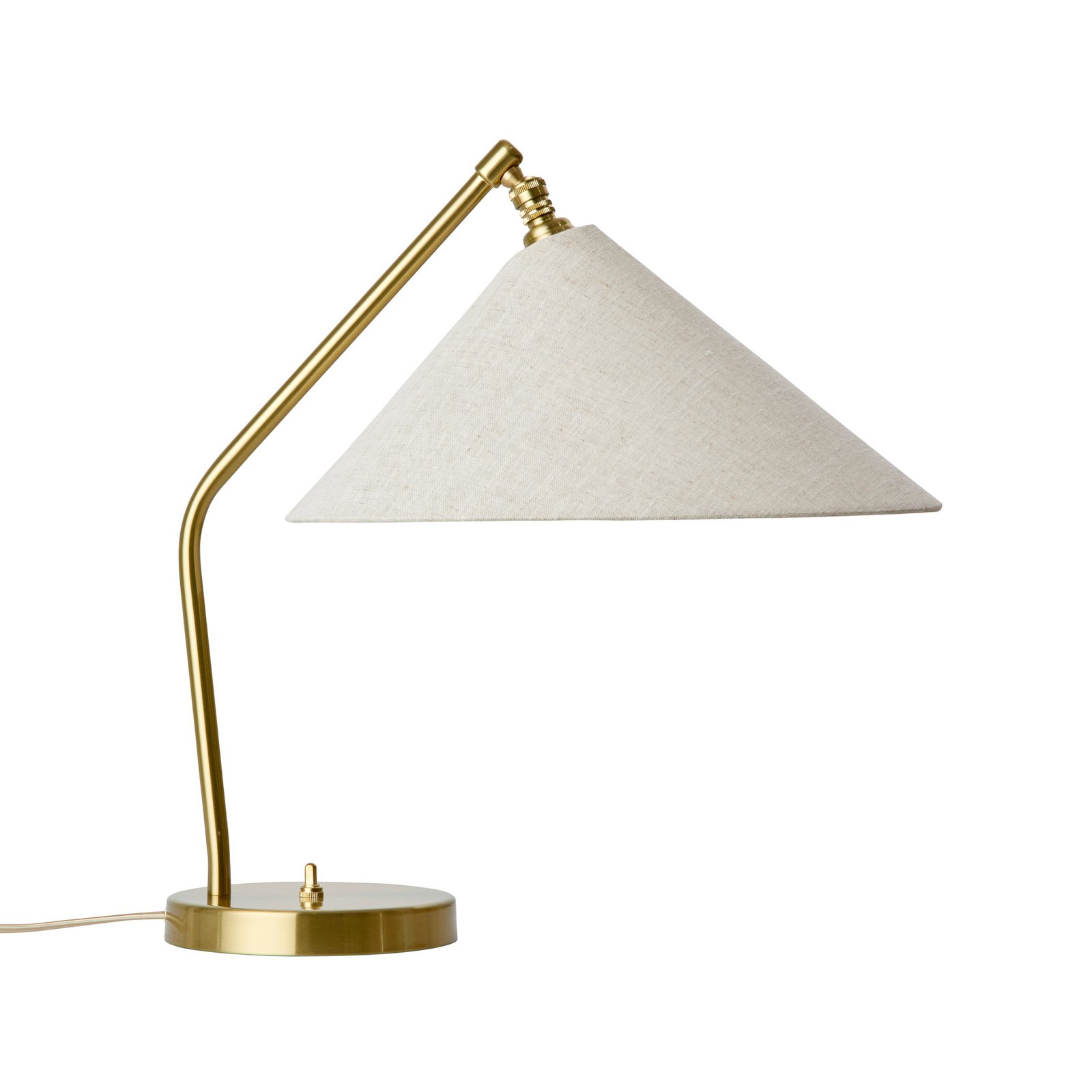 Gräshoppa bordlampe grå metal/tekstil E14 - GUBI