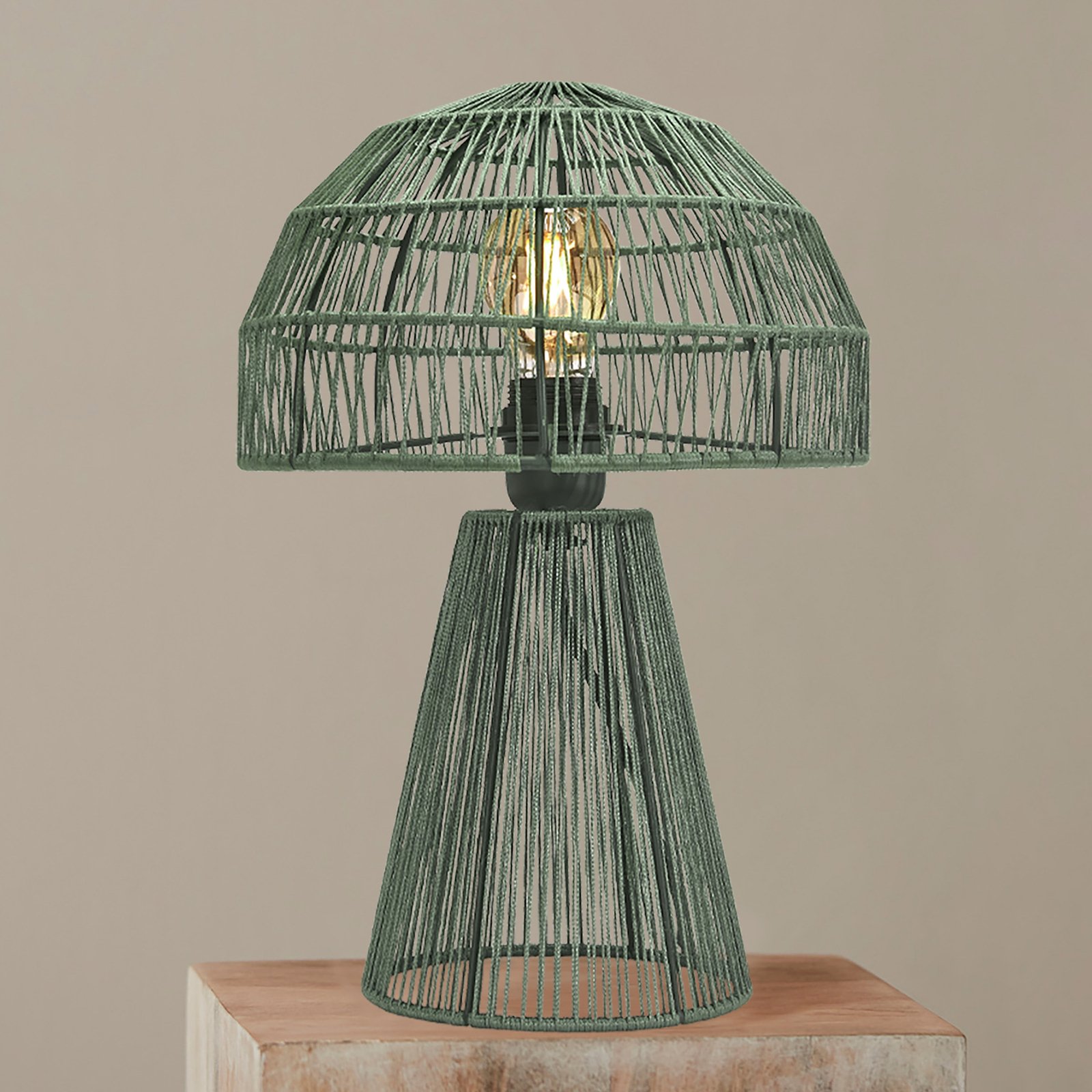 PR Home Porcini stolová lampa 37cm šalviová zelená