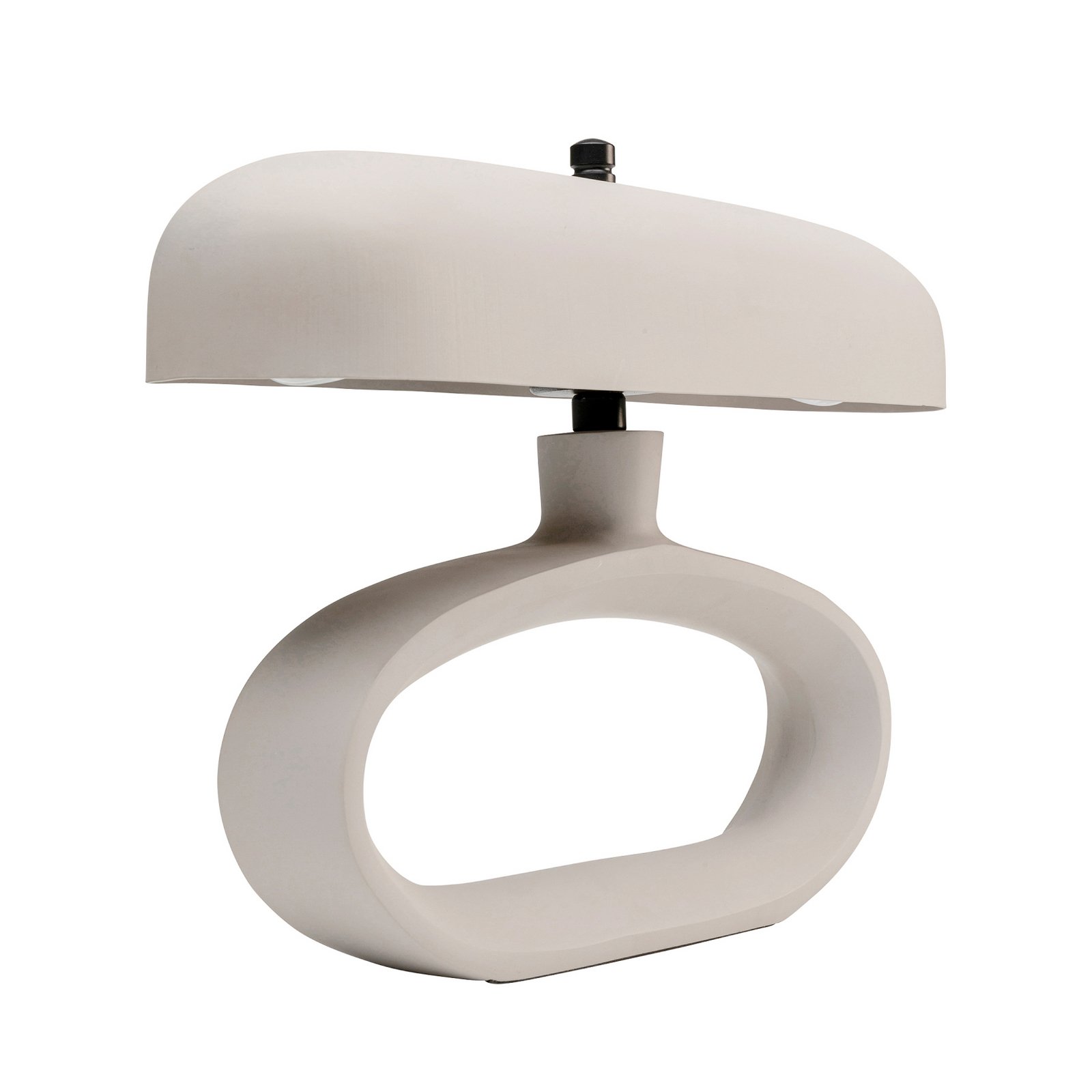 Kare namizna svetilka Suki, bež, kovina, 26 cm, E14