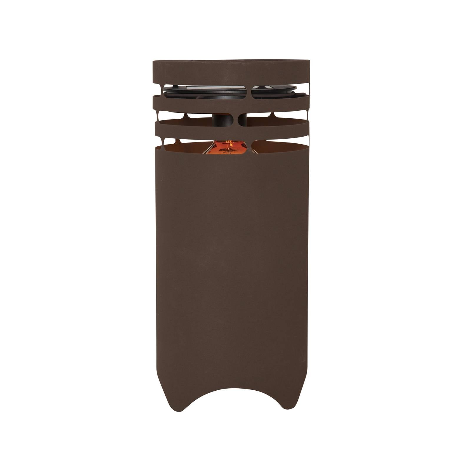 LED-Solarleuchte Marron, Höhe 40 cm, braun, Metall, USB-C