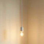 Lindby Lampă suspendată Hattie, soclu E27, alb, Ø 4,7 cm