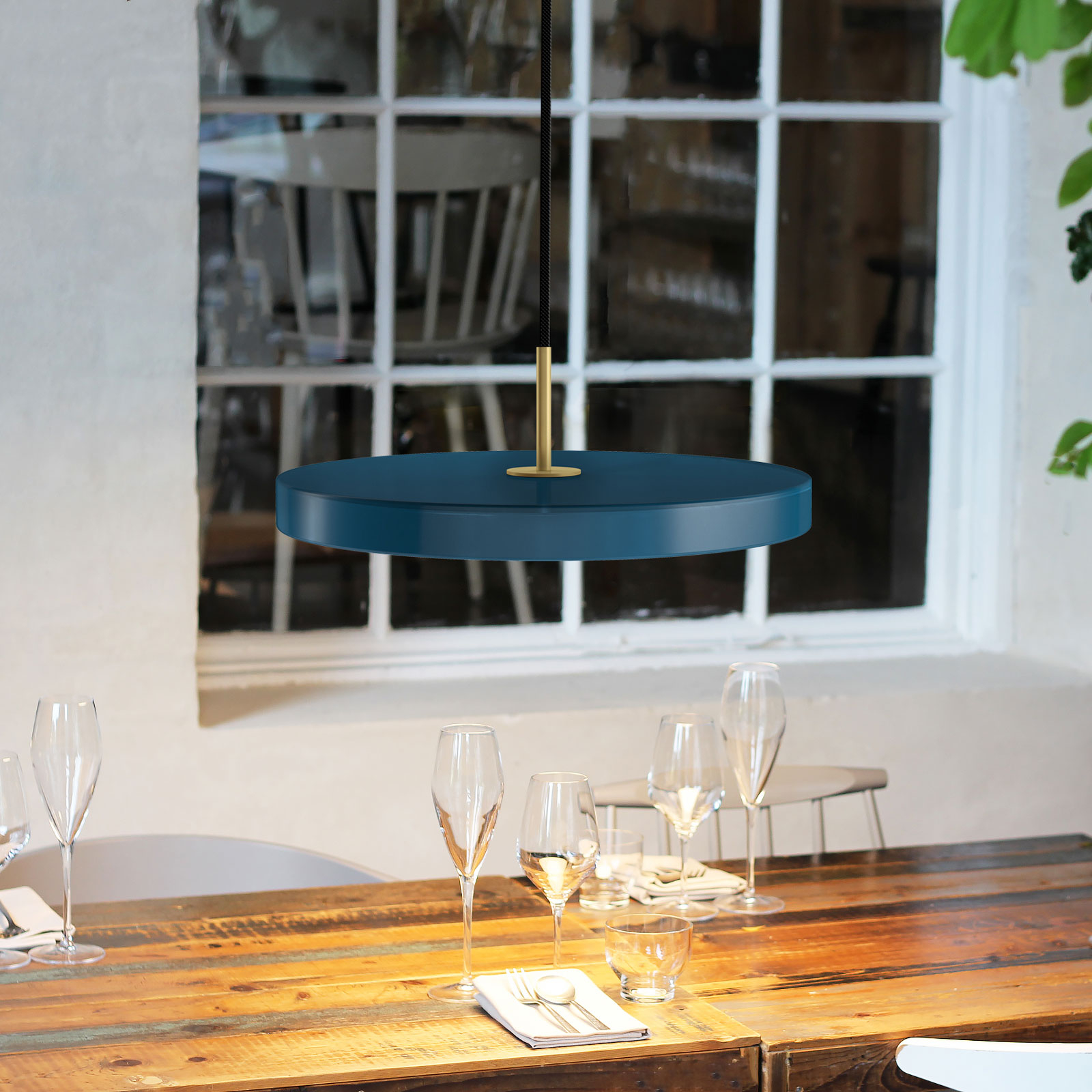 Asteria Pendant Medium Petrol Blue - UMAGE